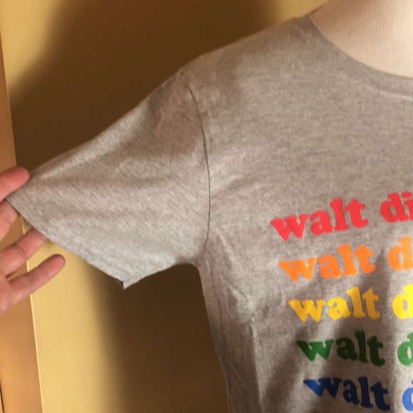 DISNEY Parks Size Medium Rainbow WALT DISNEY WORLD Cotton/Poly Authentic NEW - Picture 7 of 11